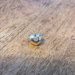 Pandora Heart Charm with Crystal Accent